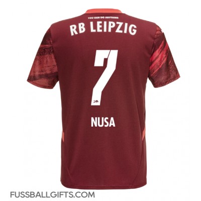 RB Leipzig Antonio Nusa #7 Fußballbekleidung Auswärtstrikot 2024-25 Kurzarm RB Leipzig Antonio Nusa #7 Fußballbekleidung Auswärtstrikot 2024-25 Kurzarm